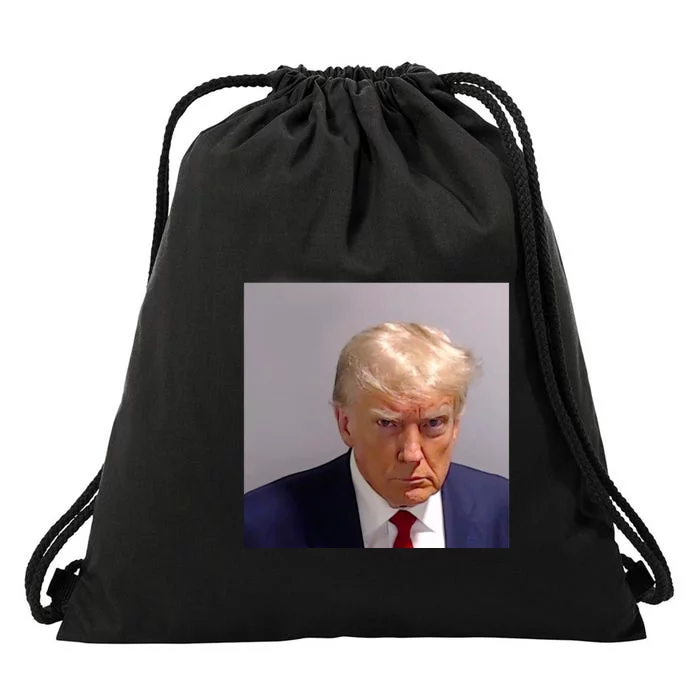 Trump Mug Shot Drawstring Bag