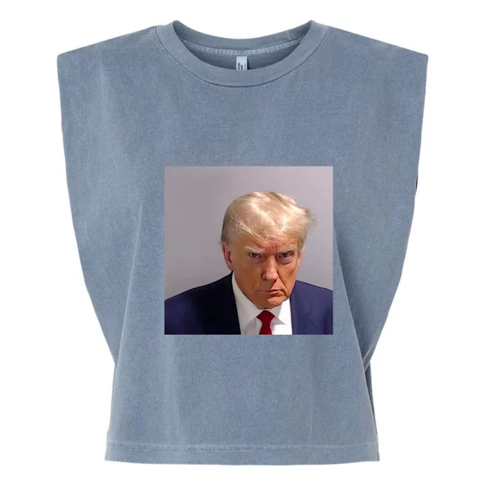 Trump Mug Shot Garment-Dyed Women's Muscle Tee