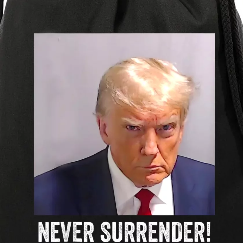 Trump Mug Shot Drawstring Bag