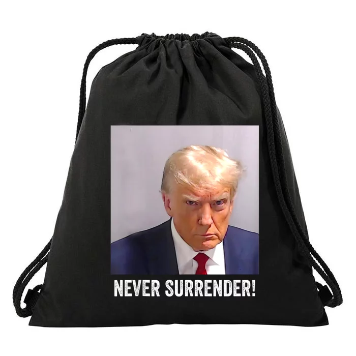 Trump Mug Shot Drawstring Bag