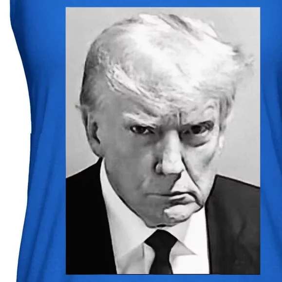 Trump Mug Shot Donald Trump Mug Shot Ladies Essential Flowy Tank