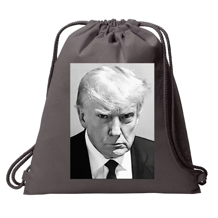 Trump Mug Shot Donald Trump Mug Shot Drawstring Bag