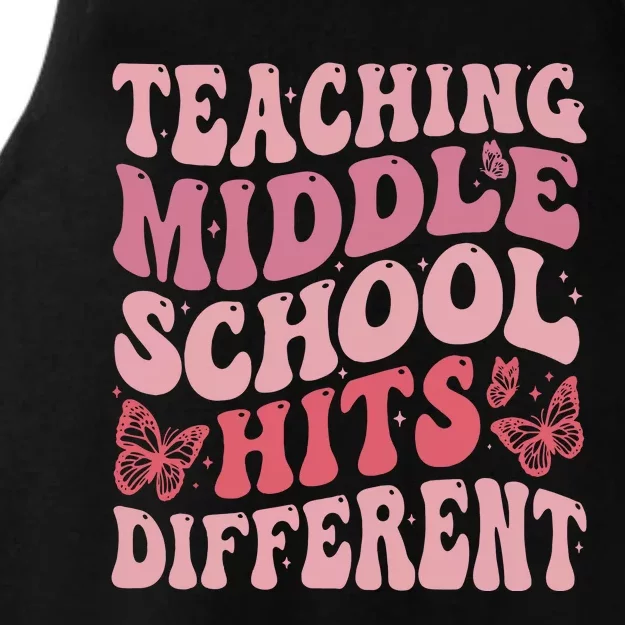 Teaching Middle School Hits Different Ladies Tri-Blend Wicking Tank