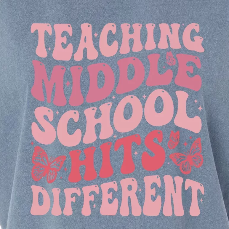 Teaching Middle School Hits Different Garment-Dyed Women's Muscle Tee