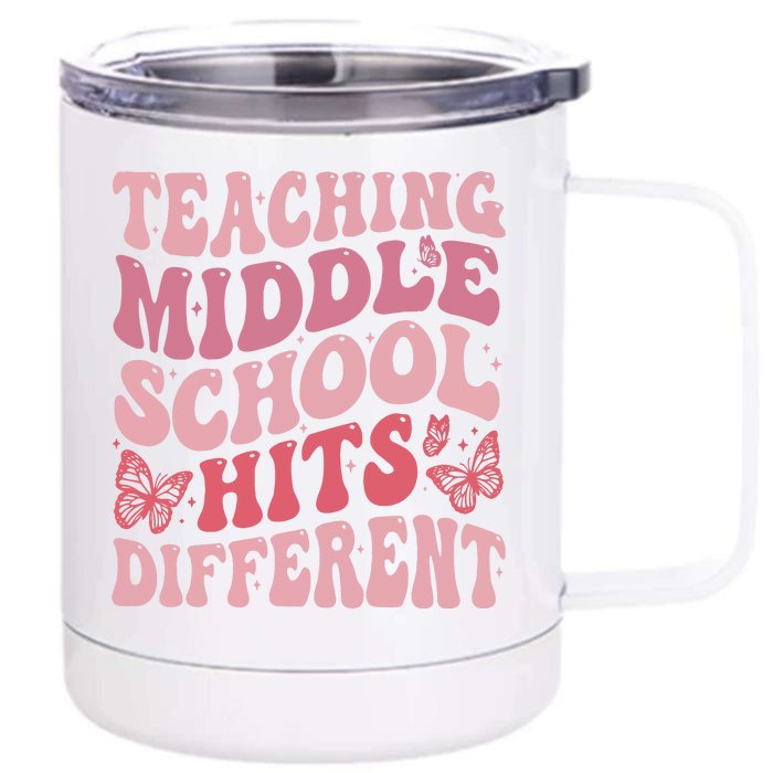 Teaching Middle School Hits Different Front & Back 12oz Stainless Steel Tumbler Cup