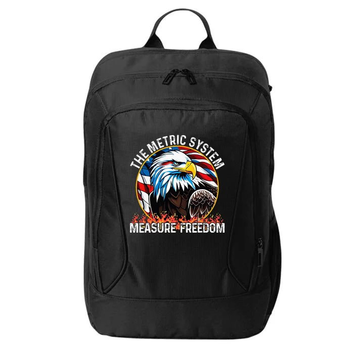 The Metric System CanT Measure Freedom Eagle Usa Flag City Backpack