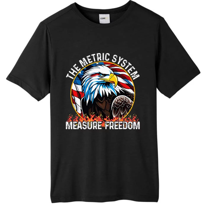 The Metric System CanT Measure Freedom Eagle Usa Flag ChromaSoft Performance T-Shirt