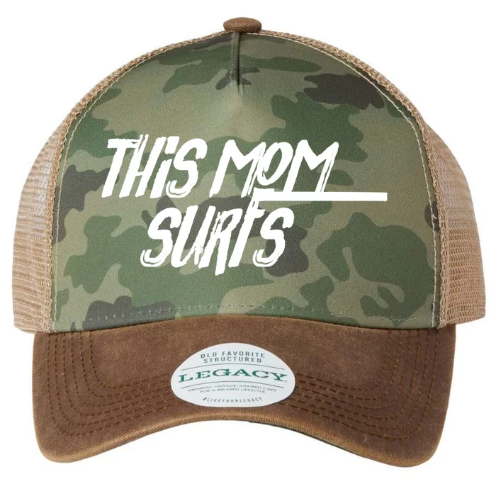 This Mom Surfs Female Surfer Surfing Surfer Gift Legacy Tie Dye Trucker Hat