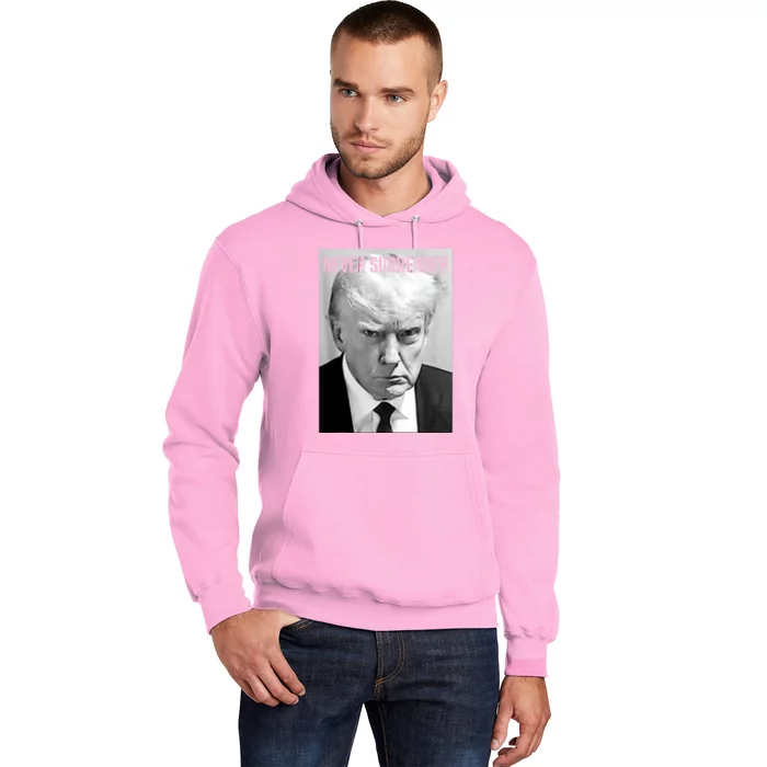 Trump Mug Shot Donald Trump Mug Shot Never Surrender Hoodie