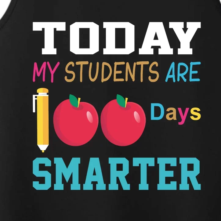 Today My Students Are 100 Days Smarter Performance Tank