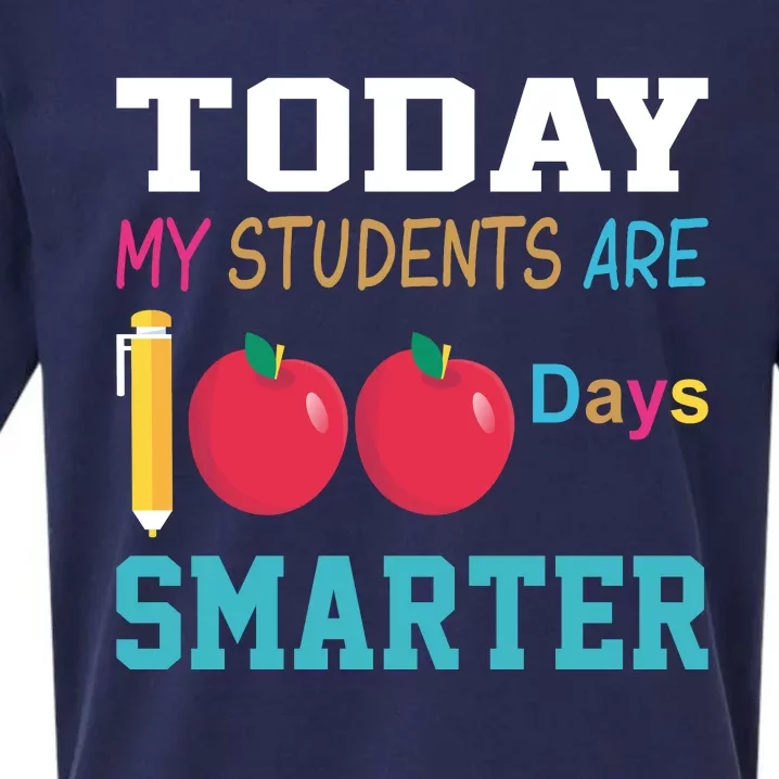 Today My Students Are 100 Days Smarter Sueded Cloud Jersey T-Shirt