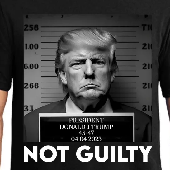 Trump Mug Shot, Trump Not Guilty Pro Trump Supporter Pajama Set