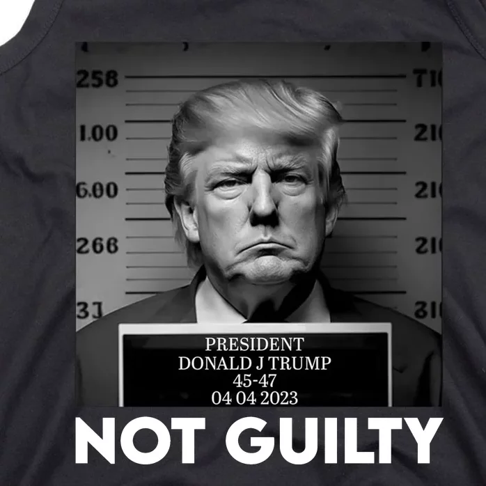 Trump Mug Shot, Trump Not Guilty Pro Trump Supporter Tank Top