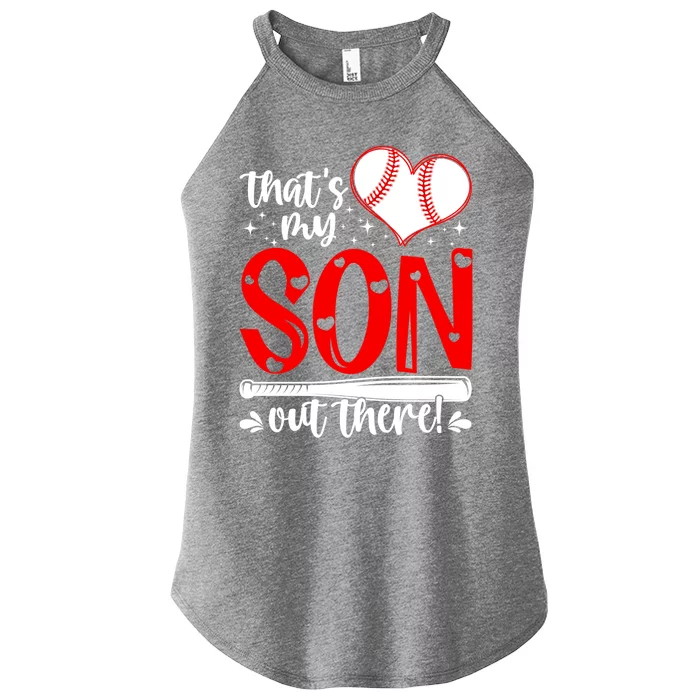 Thats My Son Baseball Mom Dad Mothers Day Gift Women’s Perfect Tri Rocker Tank