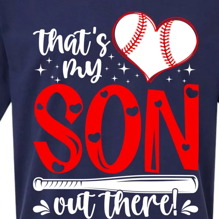 Thats My Son Baseball Mom Dad Mothers Day Gift Sueded Cloud Jersey T-Shirt