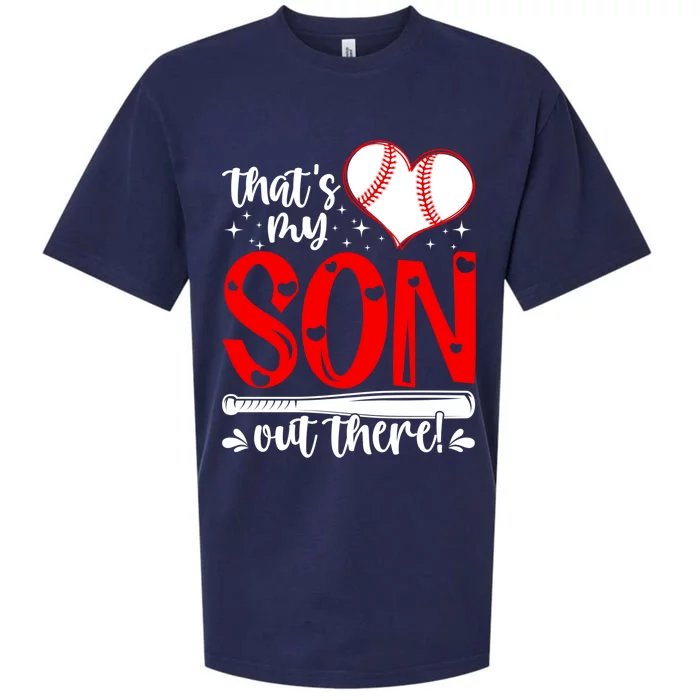 Thats My Son Baseball Mom Dad Mothers Day Gift Sueded Cloud Jersey T-Shirt