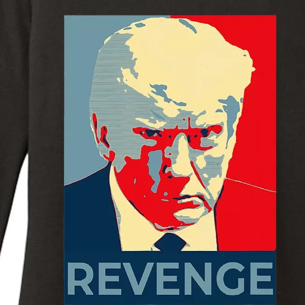 Trump Mug Shot Revenge Womens CVC Long Sleeve Shirt