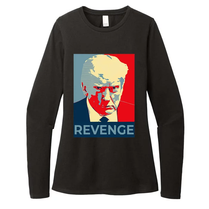 Trump Mug Shot Revenge Womens CVC Long Sleeve Shirt