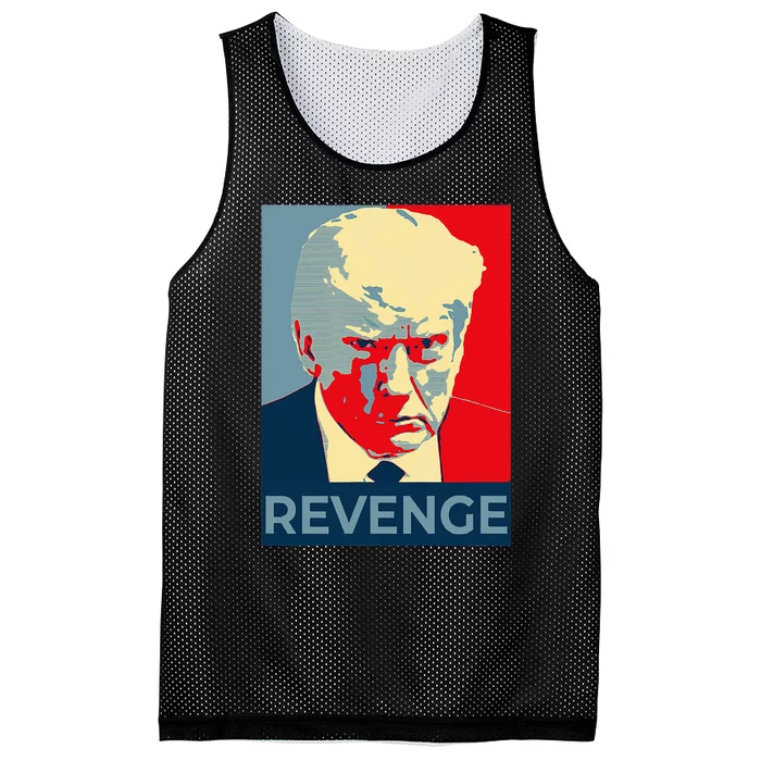 Trump Mug Shot Revenge Mesh Reversible Basketball Jersey Tank