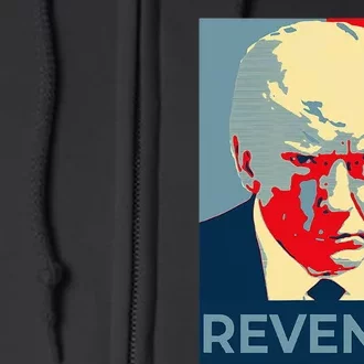 Trump Mug Shot Revenge Full Zip Hoodie