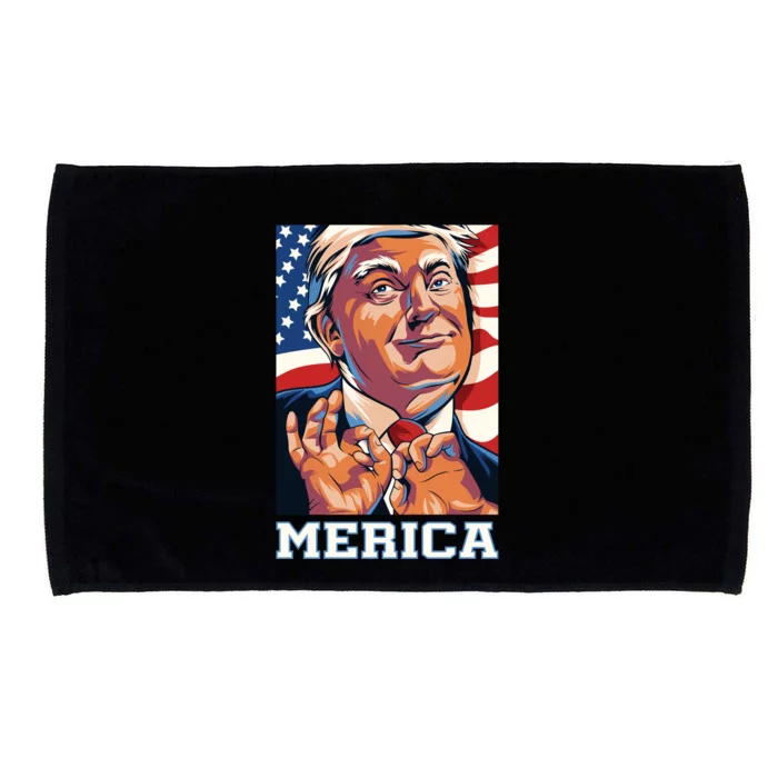 Trump Merica Sarcastic Funny Poster Art Gift Microfiber Hand Towel