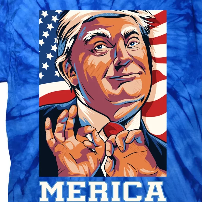 Trump Merica Sarcastic Funny Poster Art Gift Tie-Dye T-Shirt