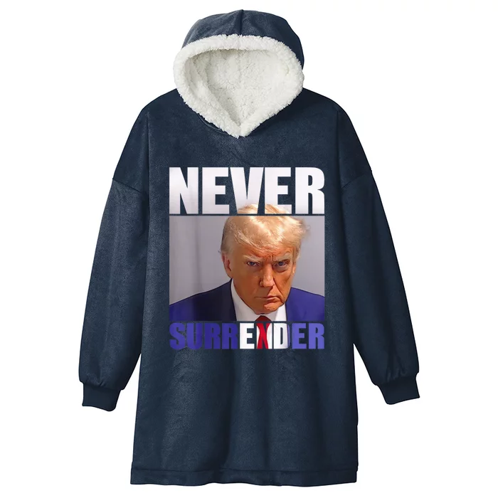 Trump Mug Shot Hooded Wearable Blanket