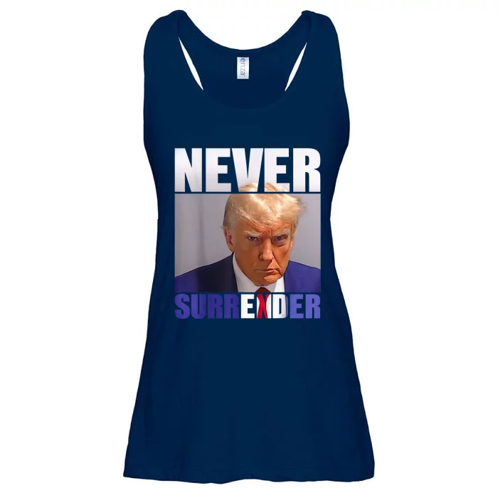 Trump Mug Shot Ladies Essential Flowy Tank