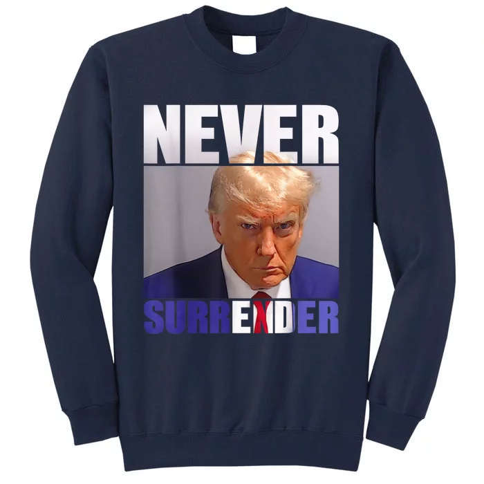 Trump Mug Shot Tall Sweatshirt