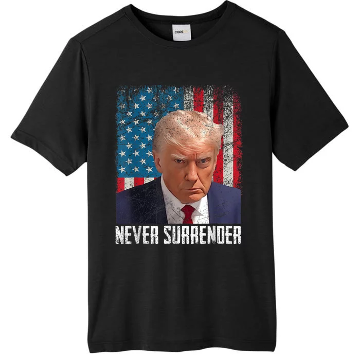 Trump Mug Shot Donald Trump Mug Shot Never Surrender ChromaSoft Performance T-Shirt