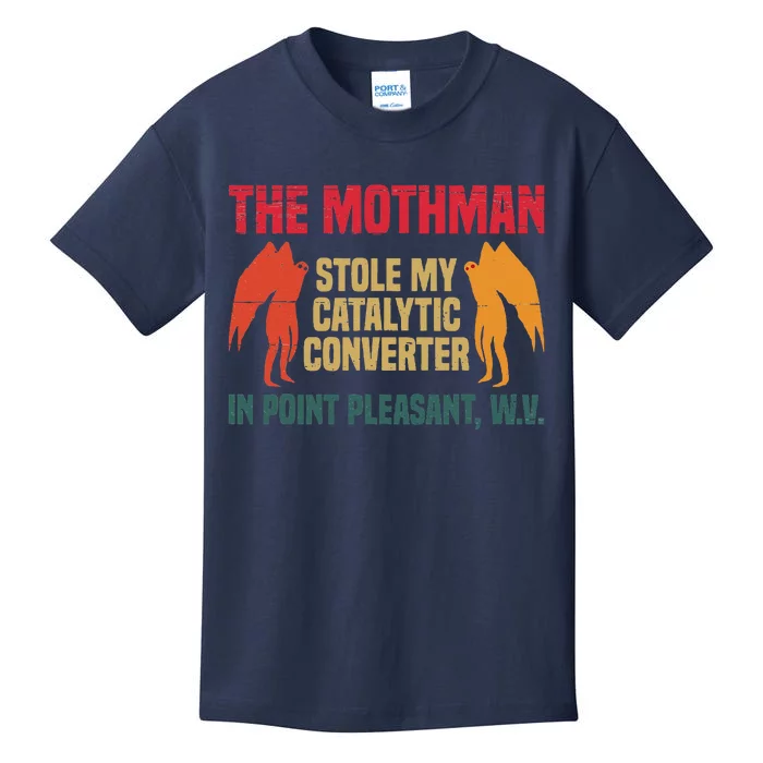 The Mothman Stole My Catalytic Converter In Point Kids T-Shirt