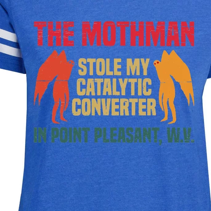 The Mothman Stole My Catalytic Converter In Point Enza Ladies Jersey Football T-Shirt