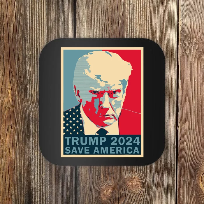 Trump Mug Shot 2024 Save America Trump Coaster