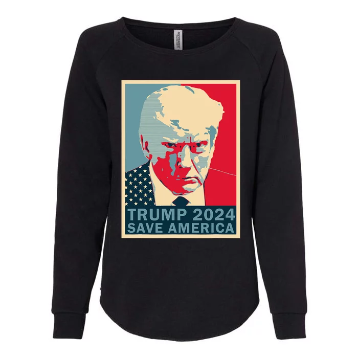 Trump Mug Shot 2024 Save America Trump Womens California Wash Sweatshirt