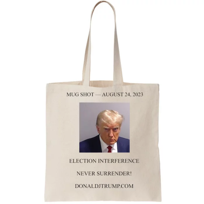 Trump Mug Shot White Tote Bag