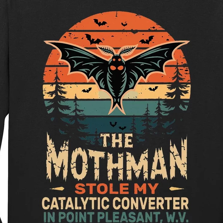 The Mothman Stole My Catalytic Converter In Point Tall Long Sleeve T-Shirt