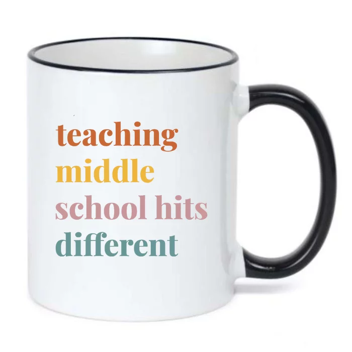 Teaching Middle School Hits Different Black Color Changing Mug