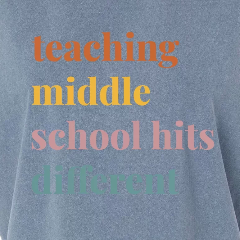 Teaching Middle School Hits Different Garment-Dyed Women's Muscle Tee