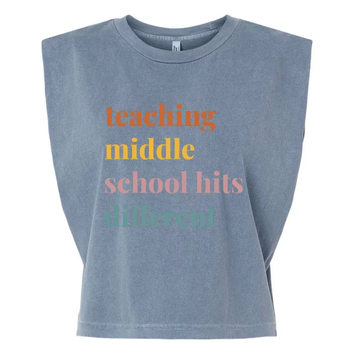 Teaching Middle School Hits Different Garment-Dyed Women's Muscle Tee