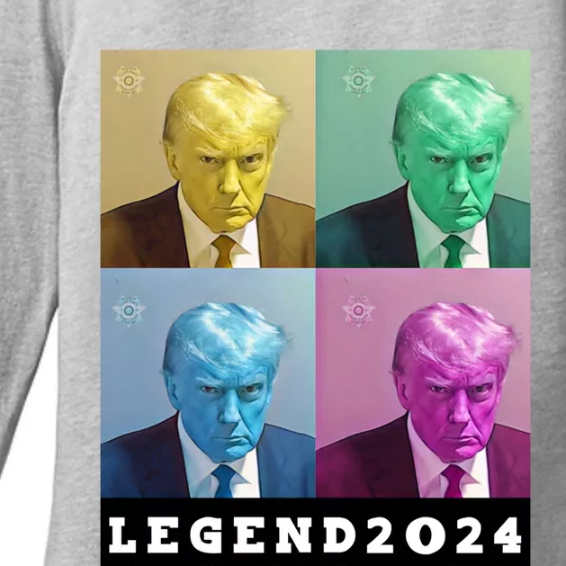 Trump Mug Shot 2024 Legend Gift Womens CVC Long Sleeve Shirt