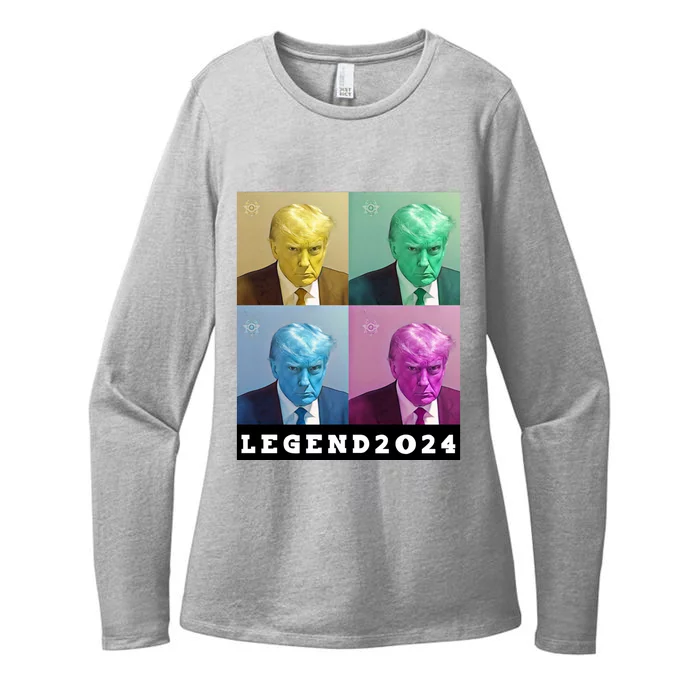 Trump Mug Shot 2024 Legend Gift Womens CVC Long Sleeve Shirt