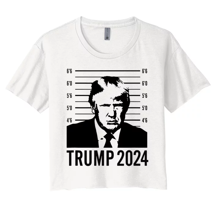 Trump Mug Shot Trump Mugshot 2024 President Women's Crop Top Tee