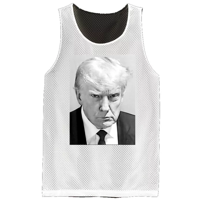 Trump Mug Shot Donald Trump Mug Shot Mesh Reversible Basketball Jersey Tank