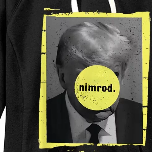 Trump Mug Shot Never Surrender Green Nimrod Trump Day Women's Fleece Hoodie