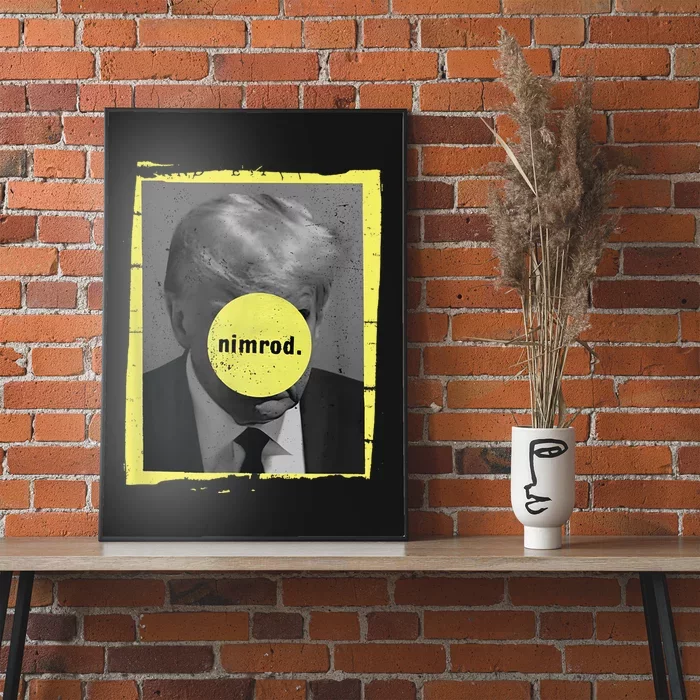 Trump Mug Shot Never Surrender Green Nimrod Trump Day Poster