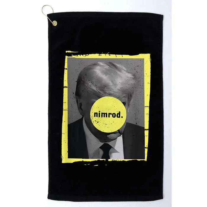 Trump Mug Shot Never Surrender Green Nimrod Trump Day Platinum Collection Golf Towel