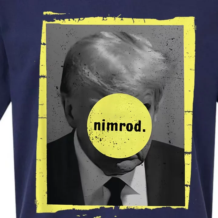 Trump Mug Shot Never Surrender Green Nimrod Trump Day Sueded Cloud Jersey T-Shirt