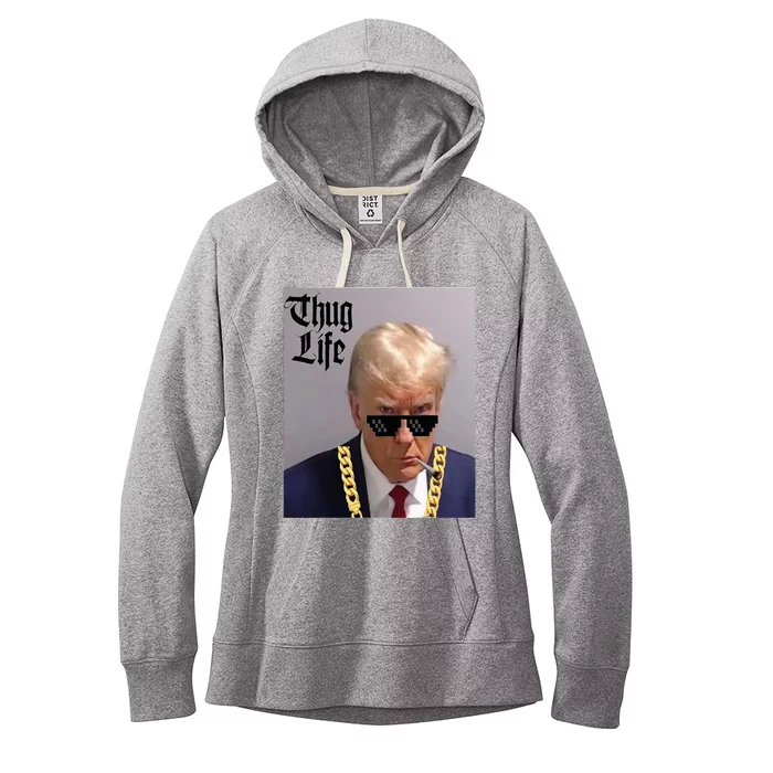 Trump Mug Shot Donald Trump Mug Shot Thug Life Women's Fleece Hoodie