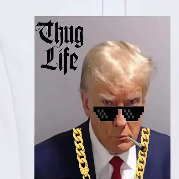 Trump Mug Shot Donald Trump Mug Shot Thug Life Premium Hoodie