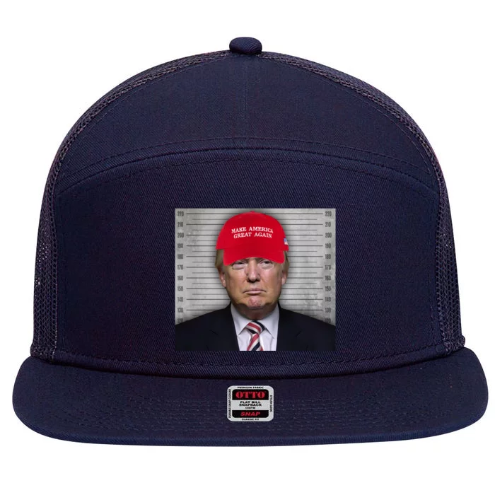 Trump Mugshot MAGA 7 Panel Mesh Trucker Snapback Hat